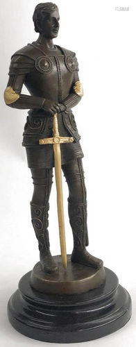 Strong Roman Solider With His Sword Bronze Sculpture