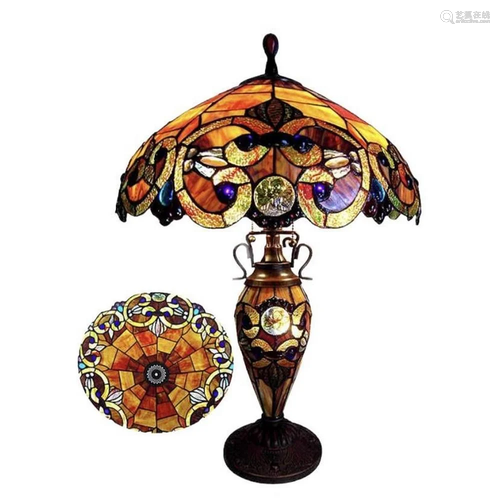 Elegant Amber Tiffany Style Lamp