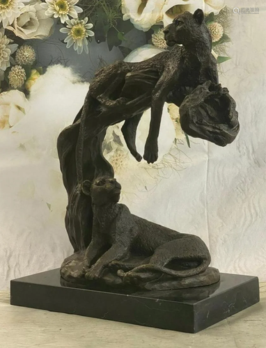 Cheetah Family Bronze Sculpture