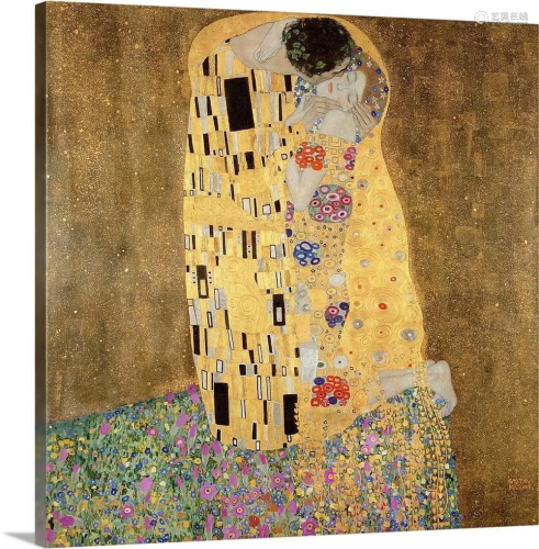 The Kiss, 1907 08 Canvas Reproduction by Gustav Klimt