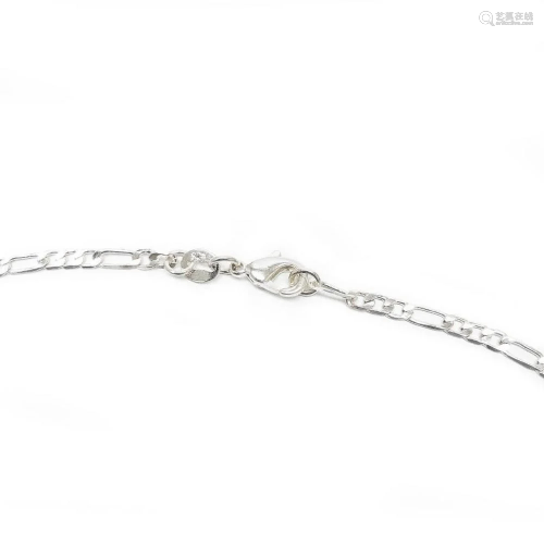 Sterling Silver 925 Figaro Link Necklace