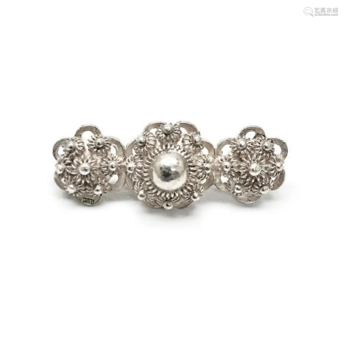 Elegant Sterling Silver The Three Pearls" Custom Design...