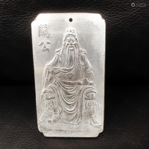 TIBETAN SILVER MASTER MARKED AMULET BAR