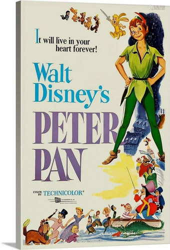 Peter Pan 1953 Canvas Reproduction