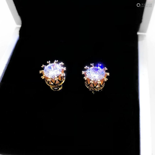 Wedding Stud Earrings 18 Karat Gold Plated