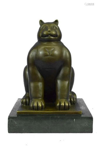 Fat Cat by Spanish Artist Botero Bronze Sculpture