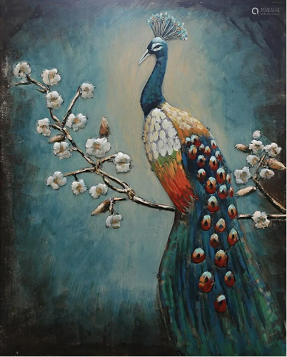 Colourful Peacock Wall Mount 3-D Painting