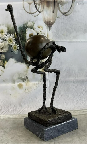 Picasso Ostrich Bird Abstract Bronze Sculpture