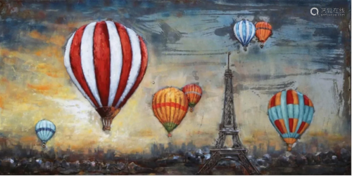 Large 3D Painting of Air Balloon