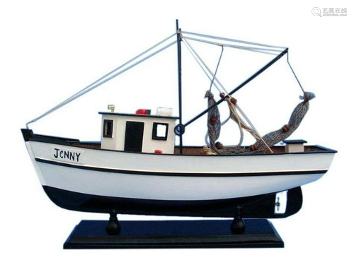 Wooden Forrest Gump - Jenny Model Shrimp Boat 16"