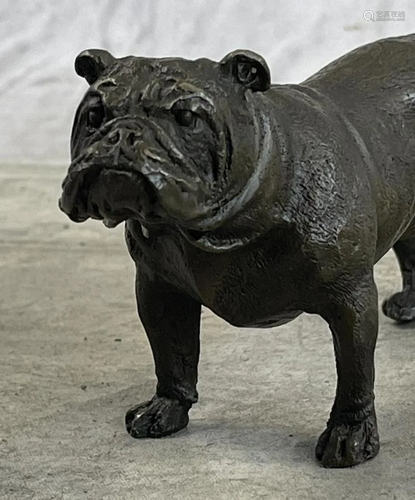 Miniature English Bulldog Bronze Sculpture