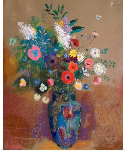 Bouquet of Flowers Wall Art Print by Odilon Redon