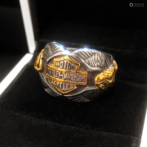 HARLEY DAVIDSON MOTOR CYCLE RIDERS RING SIZE 11