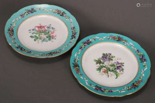 Pair of Russian Imperial Porcelain Plates,