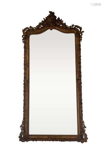 Large Late 19th Century French Gilt Saloon Mirror,