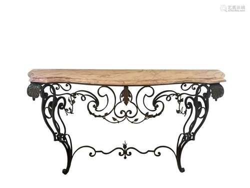 Fine French Marble Top Console Table,