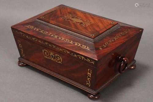 Regency Inlaid Mahogany Tea Caddy,