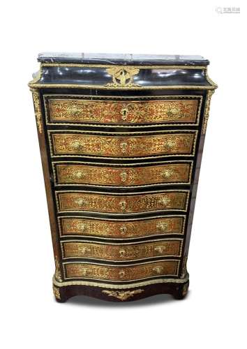 French Style Boulle Escritoire Chest,