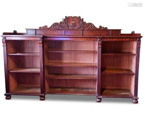 Late Victorian Mahogany Open Bookcase,