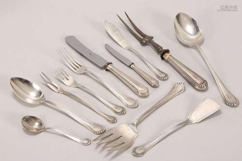 German Silver Part Cutlery Service,