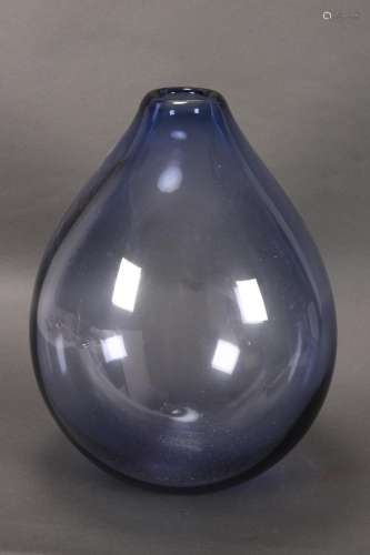 Large Holmegaard Art Glass Drop Vase,