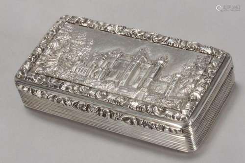 William IV Sterling Silver Castletop Snuff Box,