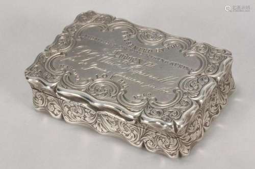 Fine Victorian Sterling Silver Snuff Box,