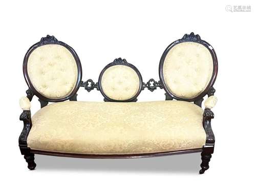 Edwardian Three Seater Settee,