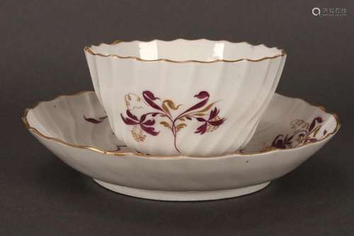 18th Century Flight Worcester Tea Bowl and Saucer,