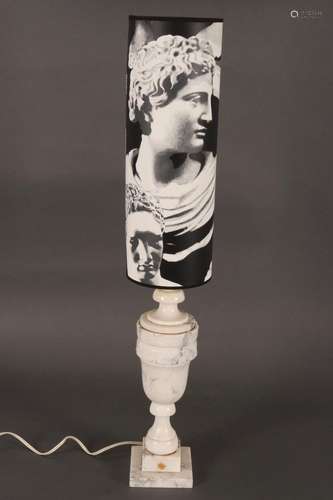 Marble Standard Lamp with Fornasetti Shade,