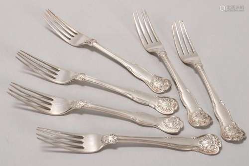 Five George IV Sterling Silver Dessert Forks,