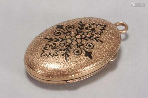 Victorian Gold and Enamel Locket Pendant,