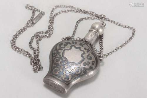 Russian Silver Niello Scent Bottle,