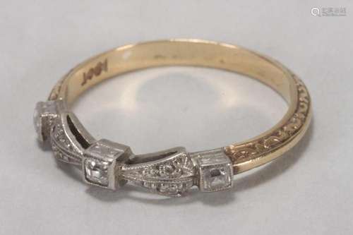 18ct Gold and Diamond Ring, c.1940 s,