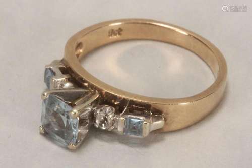 9ct Gold Aquamarine Ring,