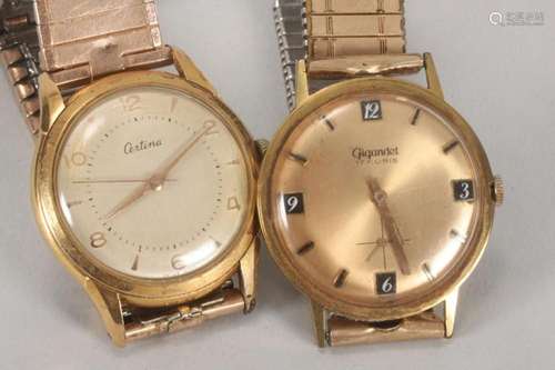 Two 1960 s Gents Gilt Wristwatches,