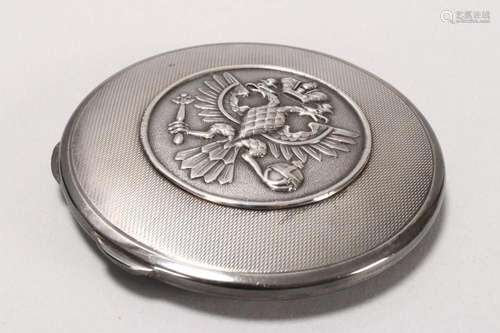 English Sterling Silver Compact for Russian Market