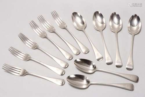 Set of Twelve Victorian Sterling Silver Forks and