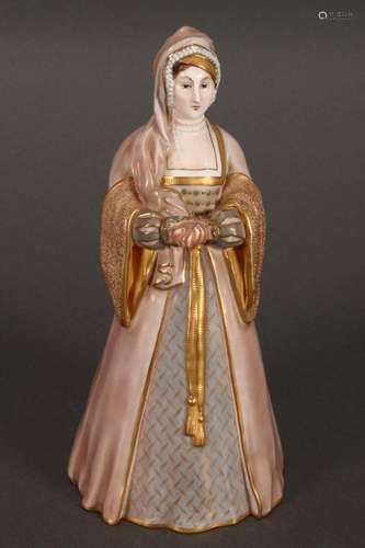 Royal Worcester Figure of  Anne Boleyn,  c.1918,