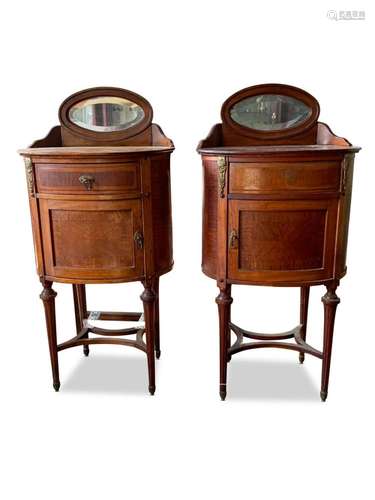 Pair of Bedside Commode Cabinets,