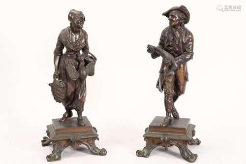 Pair of Bronze Figures,