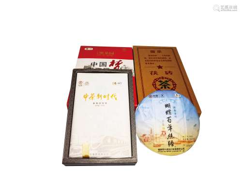 “中国梦平安福”、“纪念中茶成立70周年”等礼盒茶四件一组