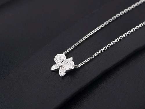 18K WHITE GOLD DIAMOND D'ORCHIDEES PAR CARTIER FLOWER NECKLA...