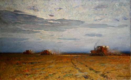 Oil painting Wheat field Polonsky Evgeny Pavlovich
