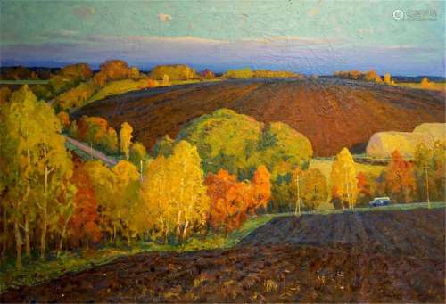 Oil painting Landscape of fields Korostelev Vladimir Alexand...