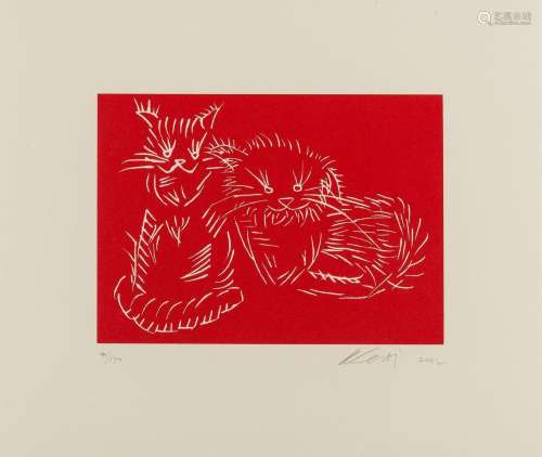 Ai Weiwei (b. 1957) Cats (Red)