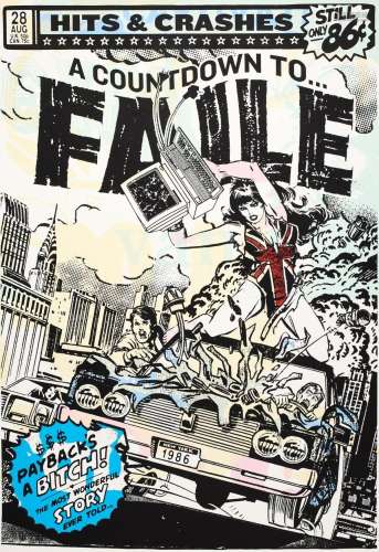 Faile (b. 1975 and 1976) Hits and Crashes (White B/G)
