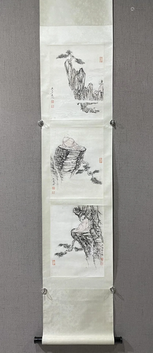 Chinese Ink Painting Hanging Scrolls By Shi Tao