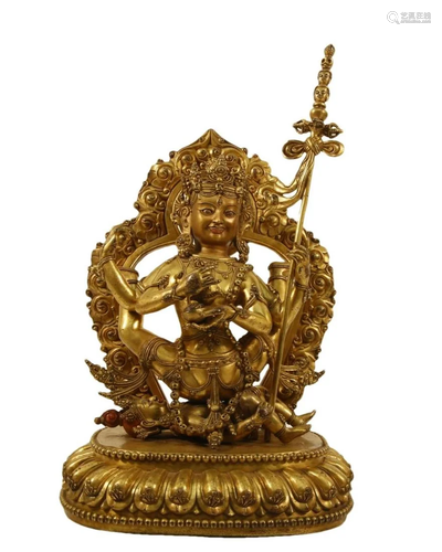 A Gilt-Bronze Figure Of Bodhisattva