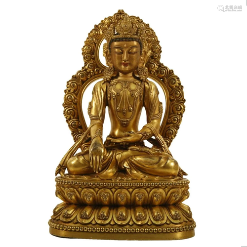 A Gilt-Bronze Figure Of Bodhisattva